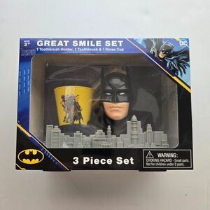 Batman Great Smile Set Toothbrush Holder Rinse Cup DC Comics Superhero Oral Gift